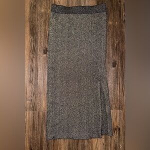 SO Gray Sparkle Knit Maxi Skirt